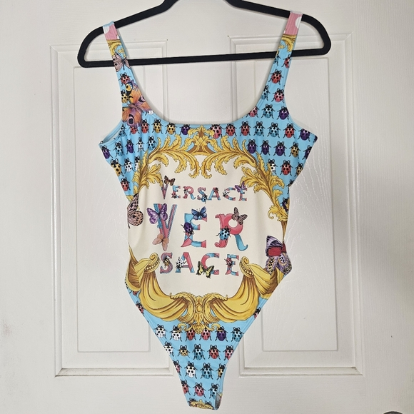 Versace x Dua Lipa Butterfly Print One-Piece Swimsuit - Picture 4 of 8